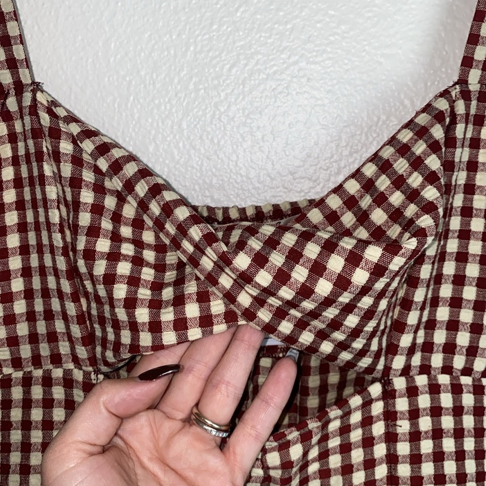 Liberty Love Fall Gingham Twist Front Dress - Picture 3 of 5